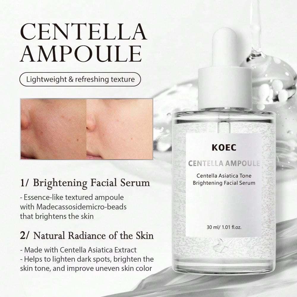 Kit Sérum Facial KOEC com Centella Asiática em uso