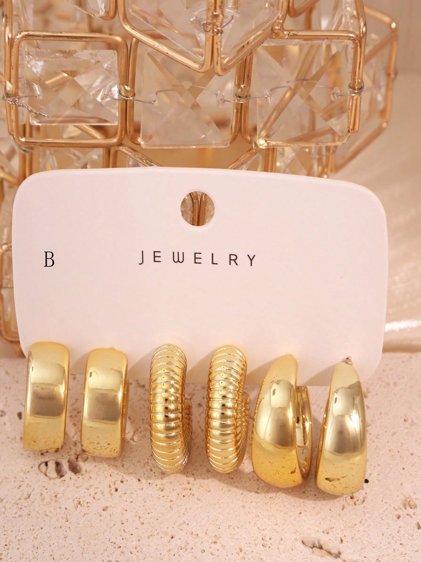 Conjunto de brincos elegante - lifestyle