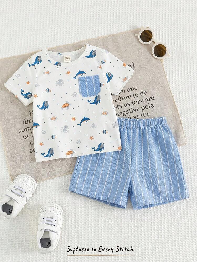 Conjunto 2 Peças para Menino Bolso com Patchwork - lifestyle