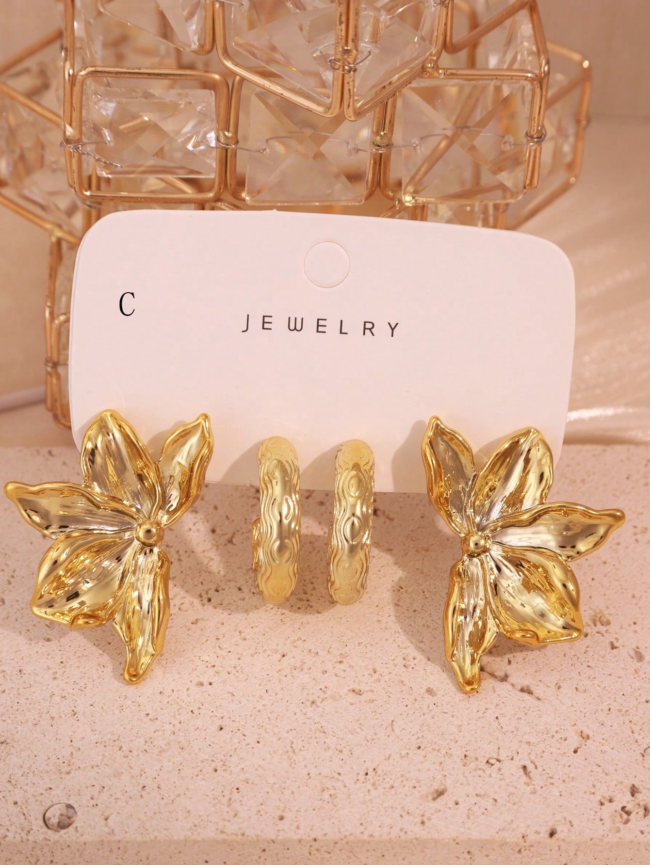 Detalhes de Conjunto de brincos elegante