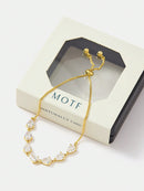 Pulseira Feminina Folheada a Ouro 18K com Zircônias