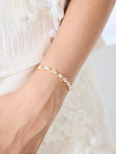Pulseira Feminina Folheada a Ouro 18K com Zircônias
