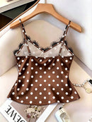 Pijama Feminina de Cetim com Renda