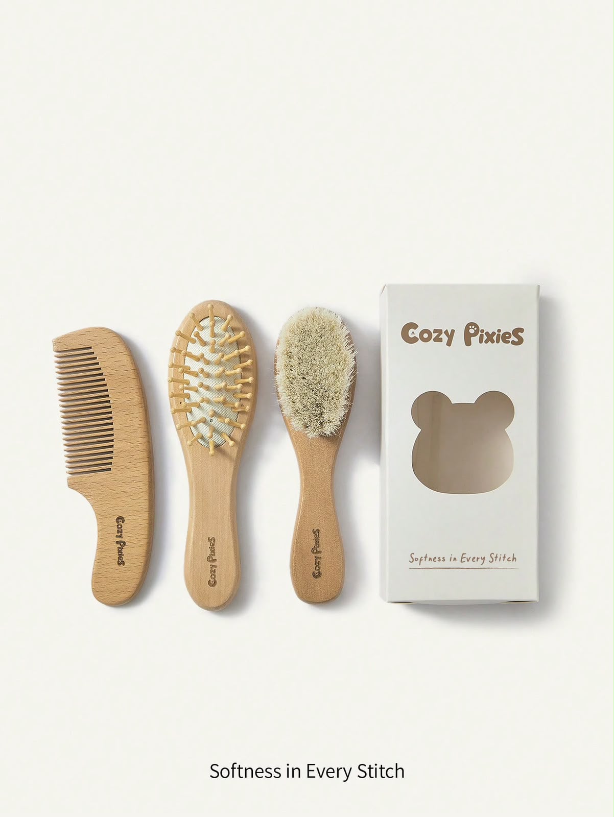 Kit de Cuidados para Bebê em Madeira - lifestyle